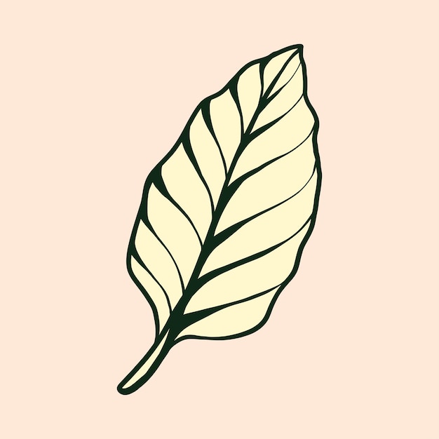 Vector ilustración de vector de hoja de otoño