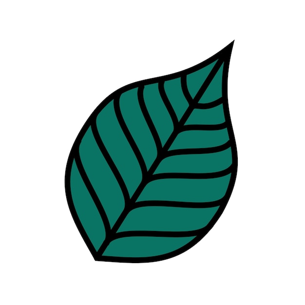 Ilustración de vector de hoja verde