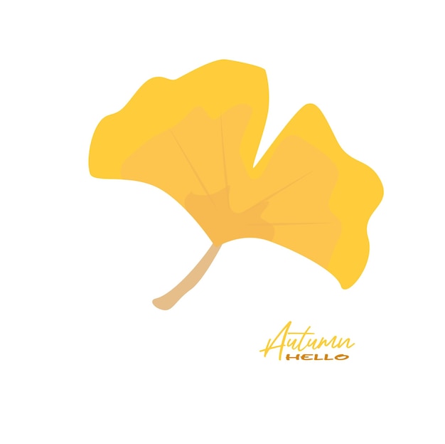Vector ilustración de vector de hojas de ginkgo de otoño plantilla de diseño de hojas de otoño para decoración venta banne
