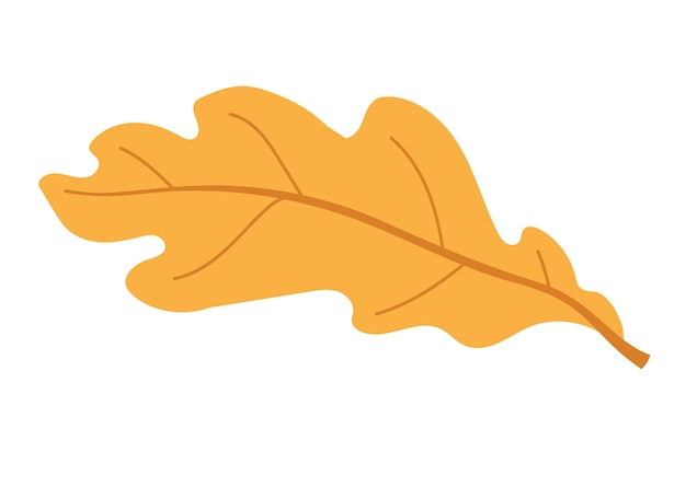 Ilustración de vector de hojas de otoño naranja. Otoño marco de Halloween con hojas, icono gráfico o impresión aislado sobre fondo blanco.