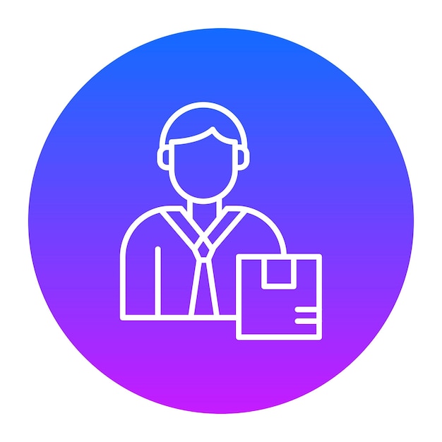 Ilustración del vector del hombre de la entrega