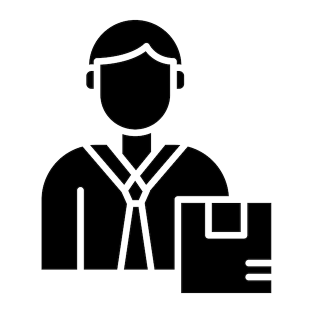 Ilustración del vector del hombre de la entrega
