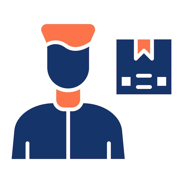 Ilustración del vector del hombre de la entrega