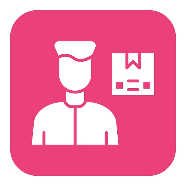 Ilustración del vector del hombre de la entrega