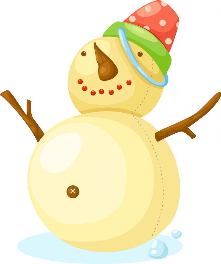Vector ilustración de vector de hombre de nieve