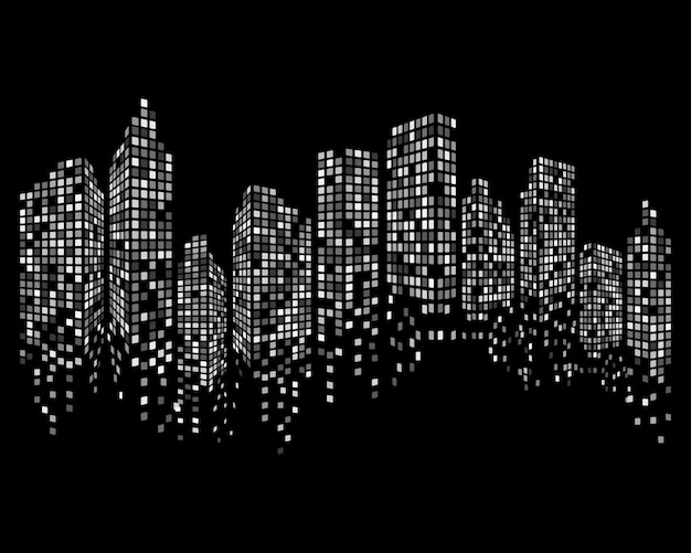 Ilustración de vector de horizonte de ciudad moderna