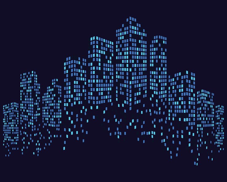 Vector ilustración de vector de horizonte de ciudad moderna
