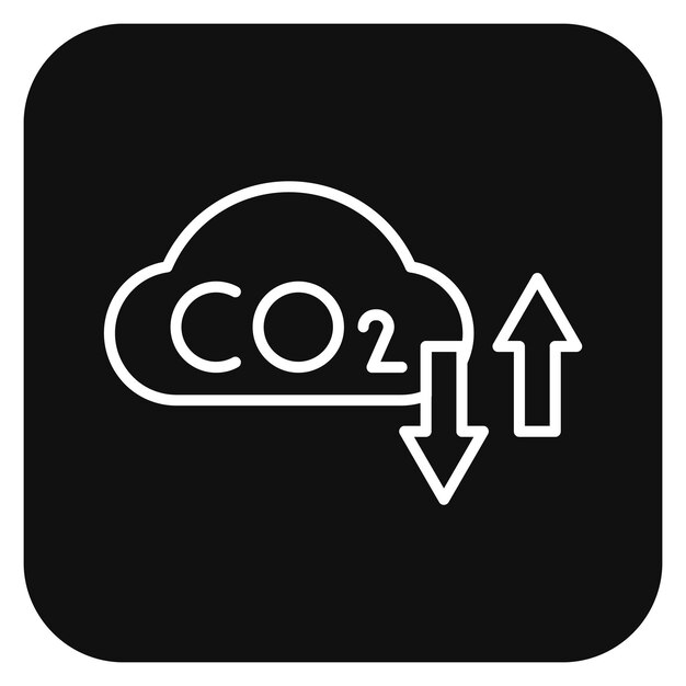 Ilustración del vector de la huella de carbono