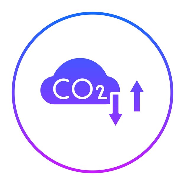 Ilustración del vector de la huella de carbono