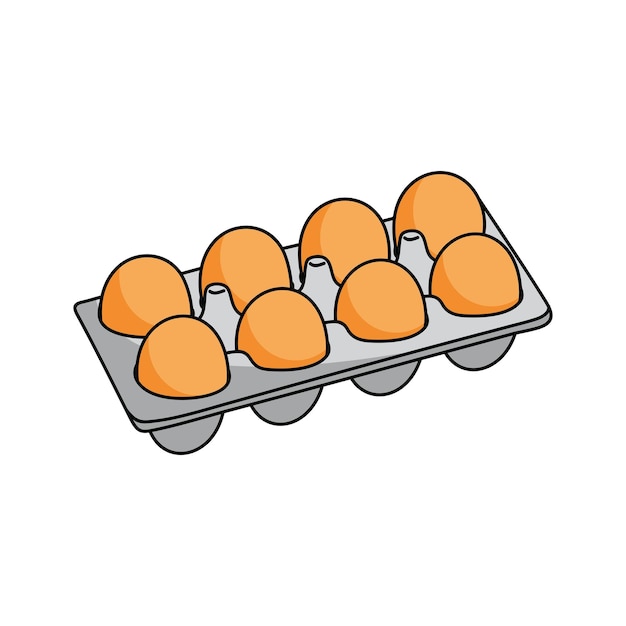  Ilustración de vector de huevo. huevo de dibujos animados. sorteo de huevos a mano aislado.