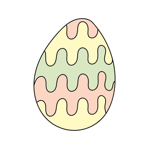 Ilustración del vector del huevo de Pascua aislado sobre un fondo blanco