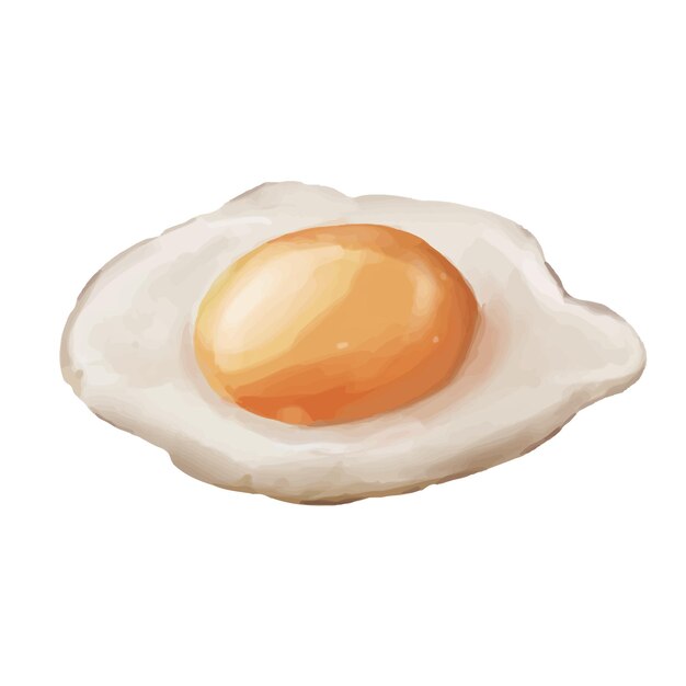 Vector ilustración de vector de huevos revueltos realistas fritos