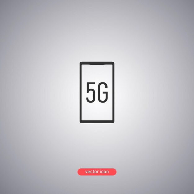 Ilustración de vector de icono de 5g_smartphone