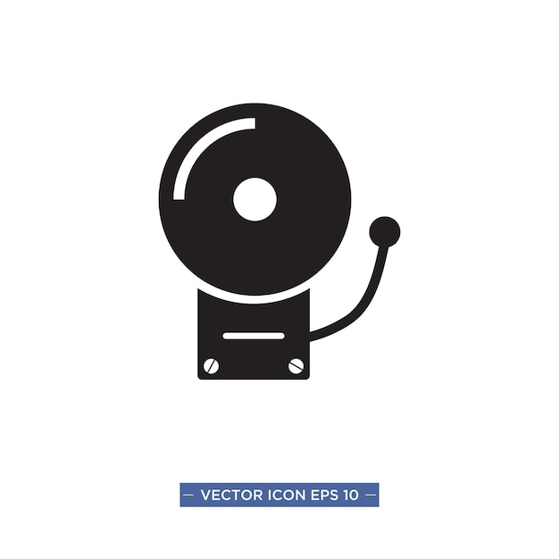 Vector ilustración de vector de icono de advertencia de alarma