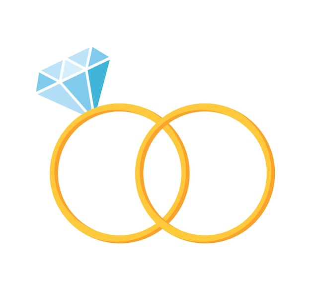 Ilustración de vector de icono de anillo de diamante