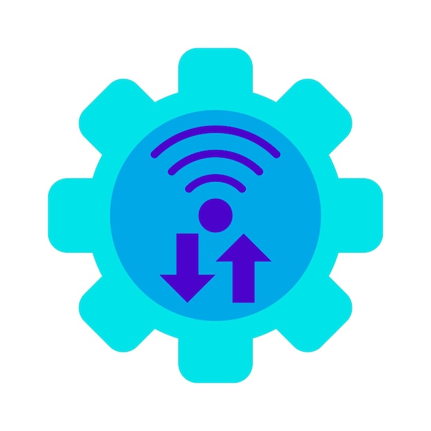 Ilustración de vector de icono de automatización de sistema de conexión a Internet