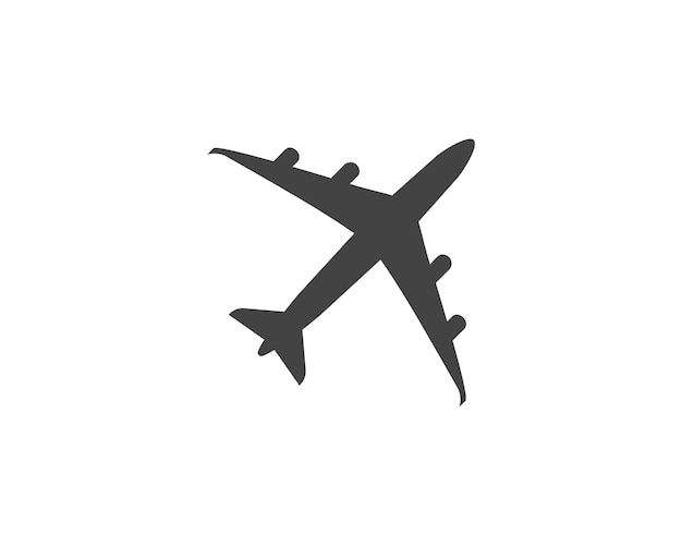 Ilustración de vector de icono de avión