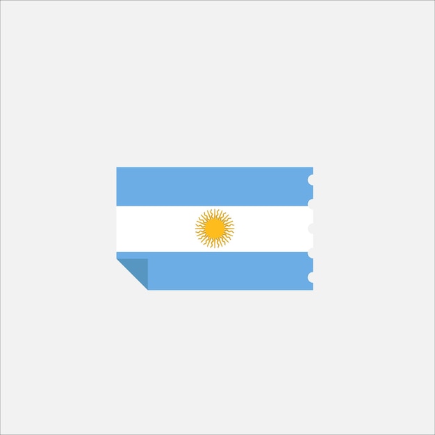 Ilustración de vector de icono de bandera argentina