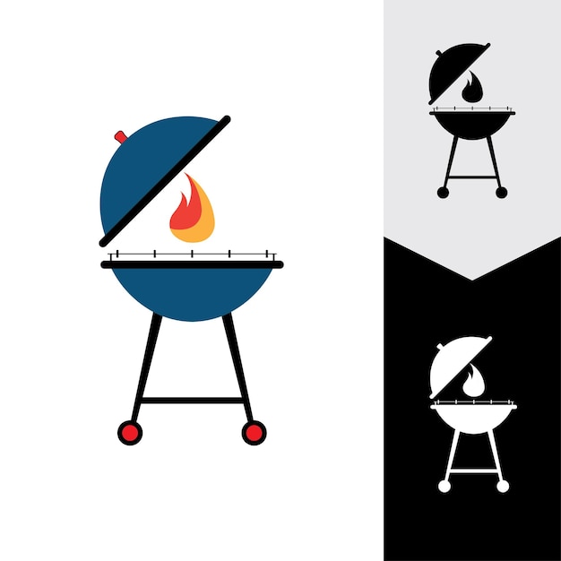 Ilustración de vector de icono de barbacoa