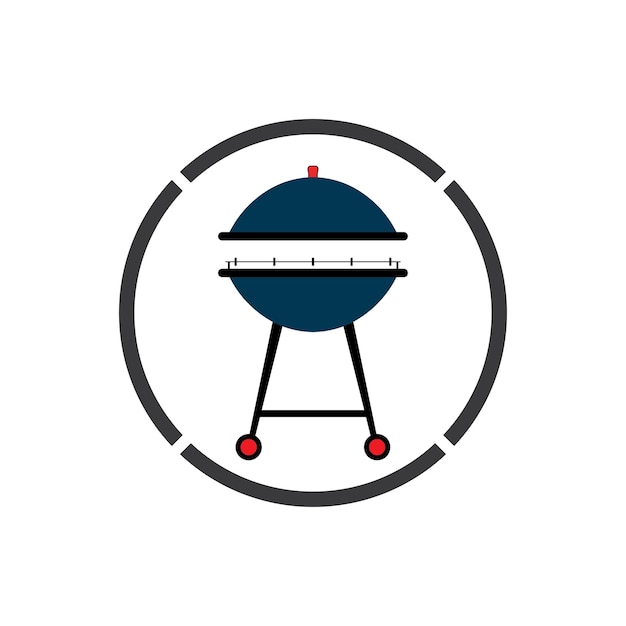 Ilustración de vector de icono de barbacoa