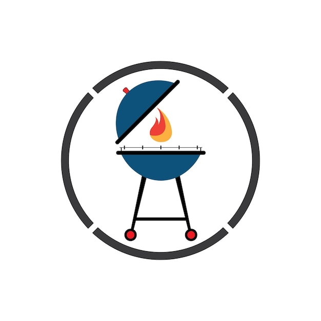 Ilustración de vector de icono de barbacoa