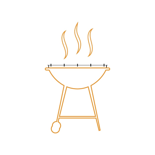 Ilustración de vector de icono de barbacoa