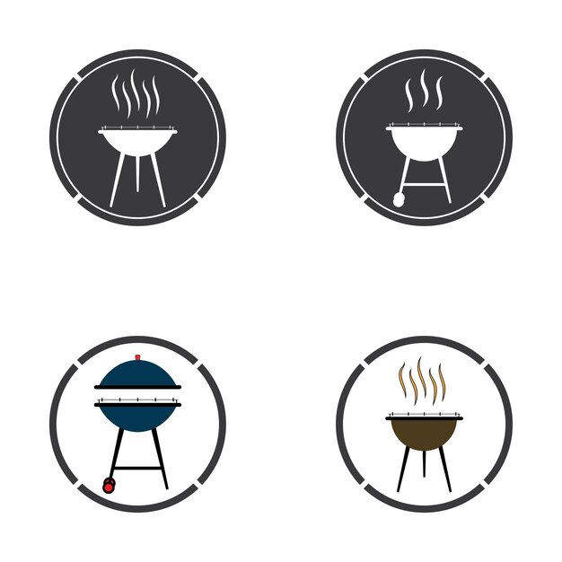 Ilustración de vector de icono de barbacoa