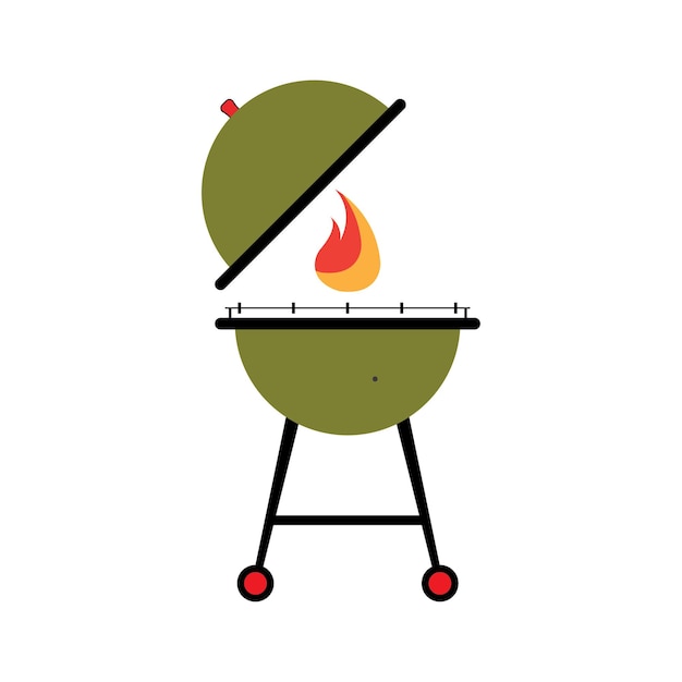 Ilustración de vector de icono de barbacoa