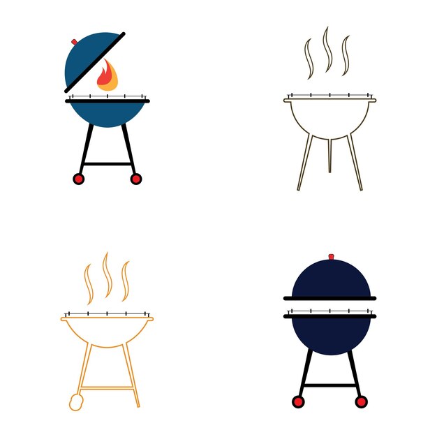 Ilustración de vector de icono de barbacoa