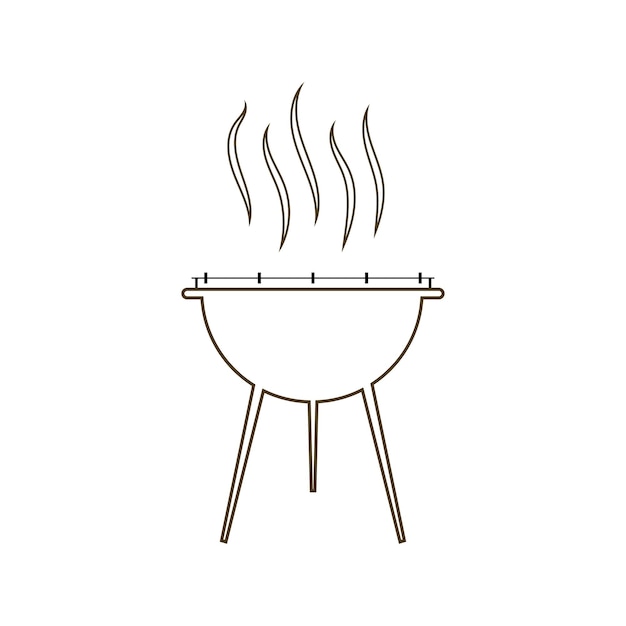 Ilustración de vector de icono de barbacoa