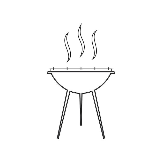 Ilustración de vector de icono de barbacoa