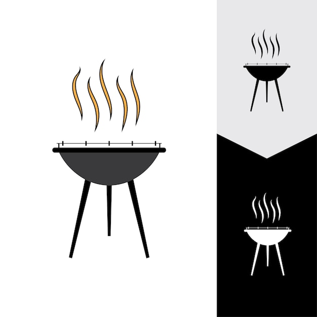 Ilustración de vector de icono de barbacoa