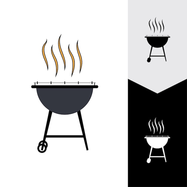 Ilustración de vector de icono de barbacoa