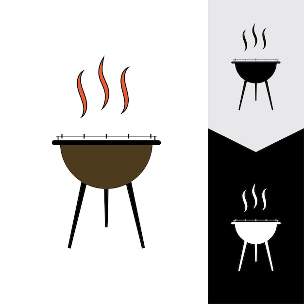 Ilustración de vector de icono de barbacoa