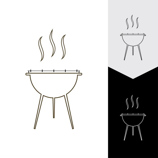 Ilustración de vector de icono de barbacoa