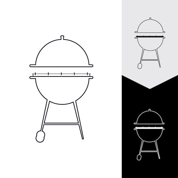 Ilustración de vector de icono de barbacoa