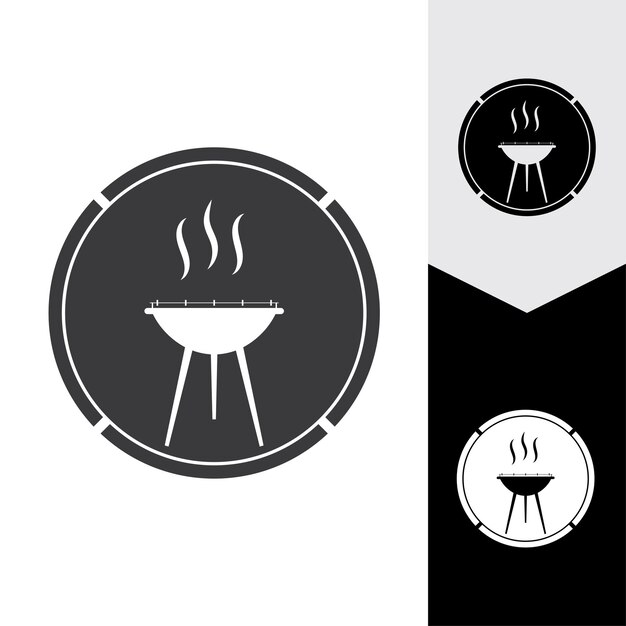 Ilustración de vector de icono de barbacoa