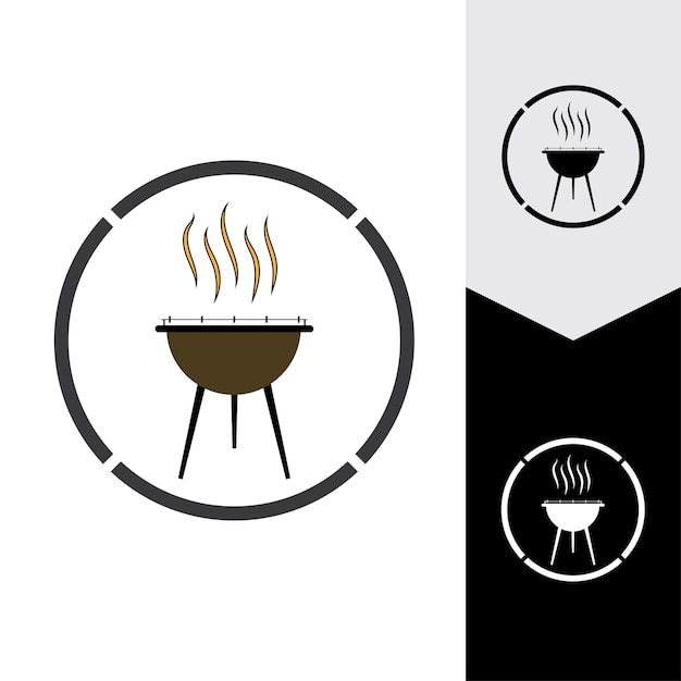 Ilustración de vector de icono de barbacoa