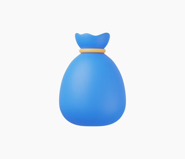 Ilustración de vector de icono de bolsa de dinero realista 3d
