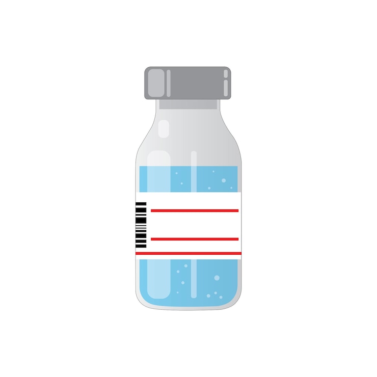 Ilustración de vector de icono de botella de vacuna