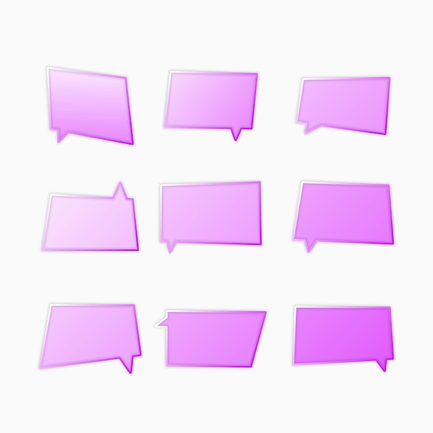 Ilustración de vector de icono de burbuja de chat 3d
