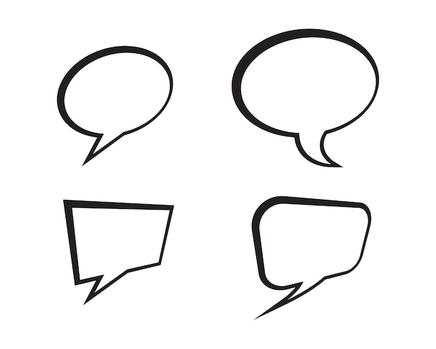 Ilustración de vector de icono de burbuja de discurso