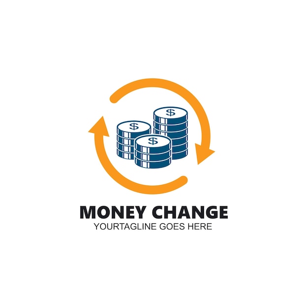 Ilustración de vector de icono de cambio de dinero