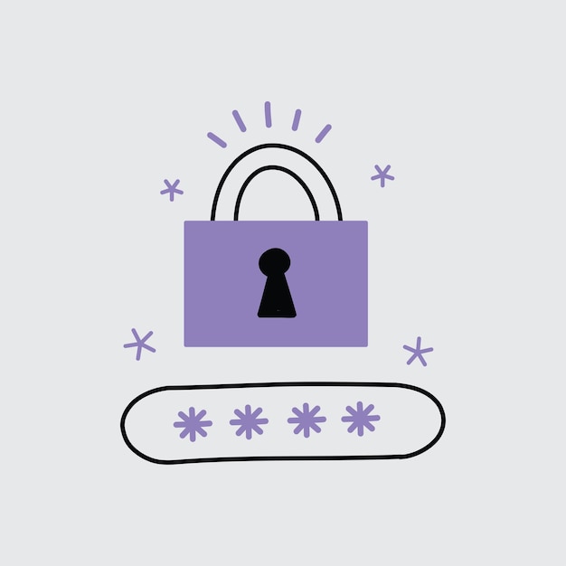 Ilustración del vector del ícono del candado Ilustración de los íconos de seguridad Icono del ícone del candado plano aislado