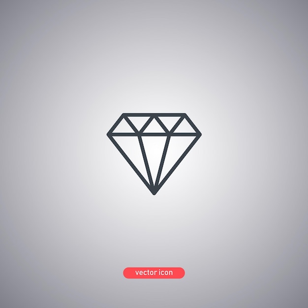 Ilustración de vector de icono de diamante