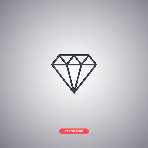 Ilustración de vector de icono de diamante