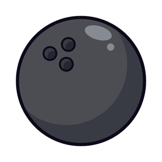 Ilustración de vector de icono de dibujos animados de bola de bolos Ilustración de concepto de icono de deportes adecuado para imágenes prediseñadas de etiqueta de logotipo de icono