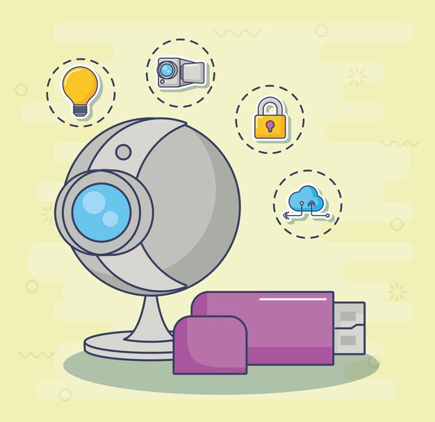 Ilustración de vector de icono de diseño de tecnología e innovación