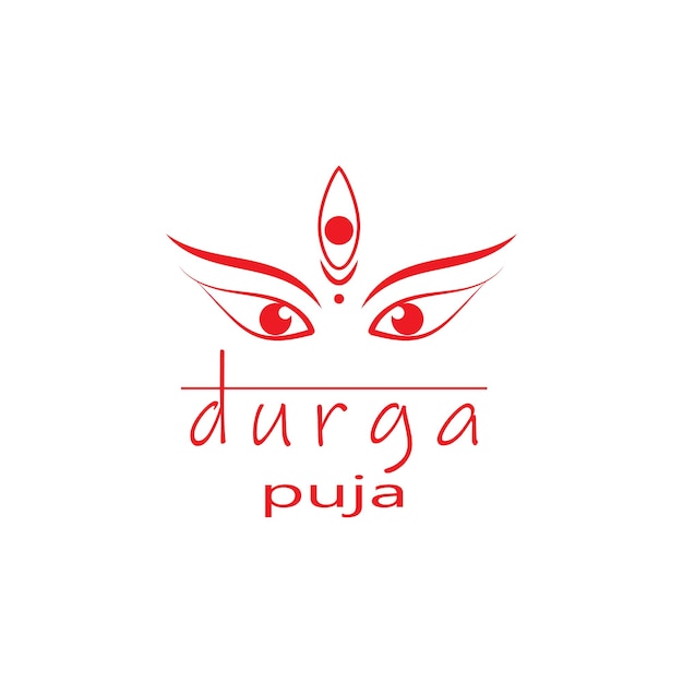 Ilustración de vector de icono de durga maa