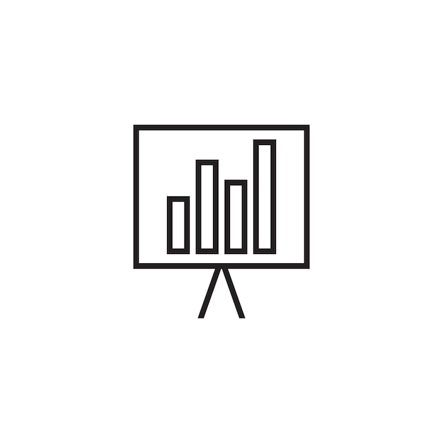 Ilustración de vector de icono de estadística gráfica